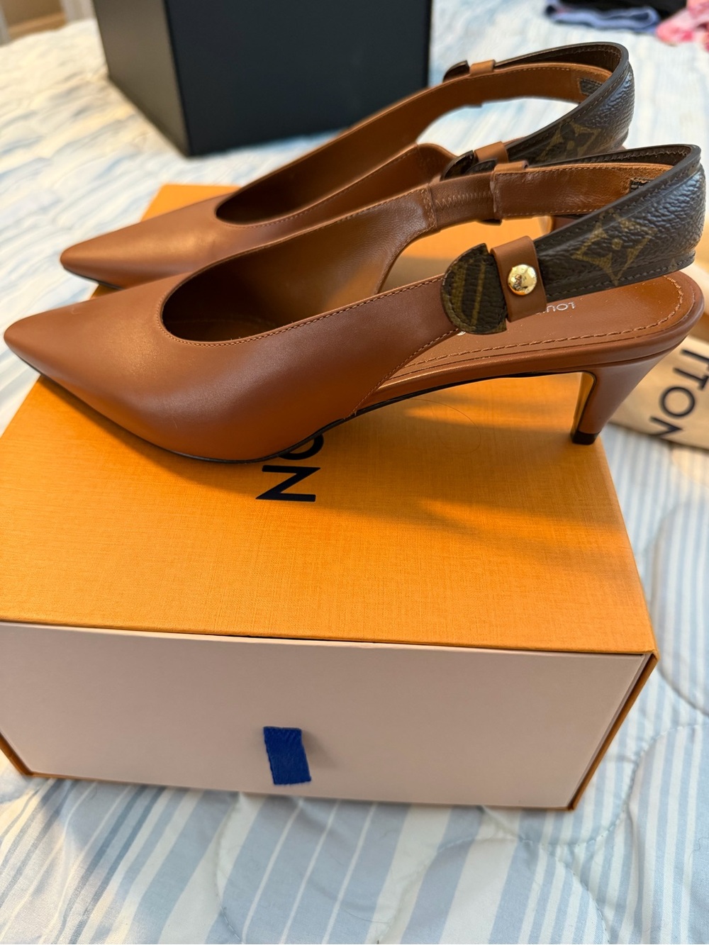 Louis Vuitton Brown Legacy Slingback